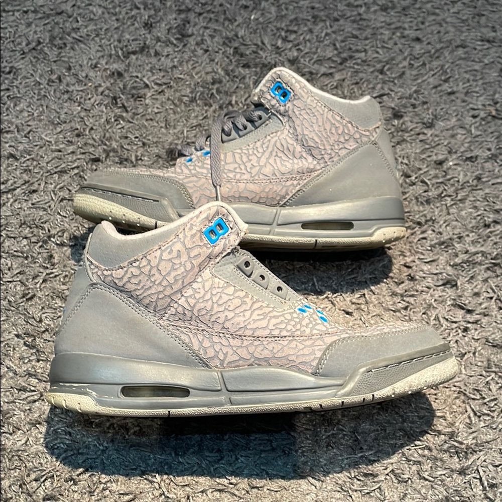 Jordan Kids Gray/Blue Sneakers